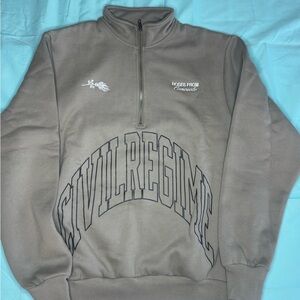 Civil Regime Quarter-Zip Sweatshirt. Brand New in Bag.